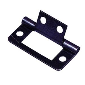 4 CHARNIERES PLATES ACIER BRUNI 38 x 20 mm