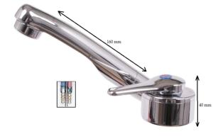 MITIGEUR MONO-LEVIER FLORENZ PLASTIQUE CHROME AVEC BEC 16 CM