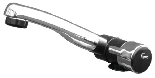 ROBINET EAU FROIDE LONDON NOIR/CHROME EN PLASTIQUE AVEC INTERRUPTEUR ET RACCORD FILETAGE 1/2