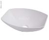 LAVABO SEMI-OVALE "DESIGN" - PLASTIQUE BLANC 40 x 30 x 13,5 cm