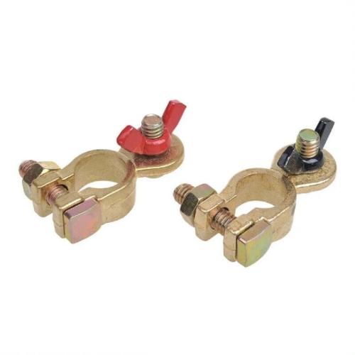 BORNE DE BATTERIE A VIS + / - LOT DE 2 PIECES