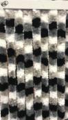 RIDEAU CHENILLE ANTI INSECTES - BLANC/GRIS/NOIR- 56x205cm