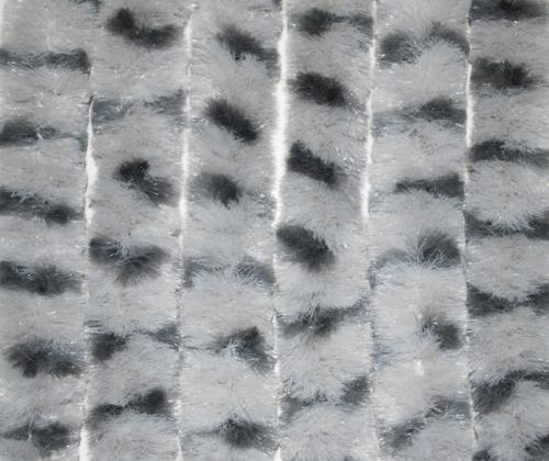 RIDEAU CHENILLE ANTI INSECTES - GRIS CLAIR/GRIS FONCE- 56x205cm