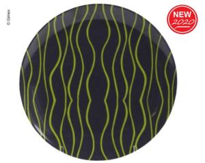 ASSIETTE PLATE 25cm GRIS & VERT CITRON - GIMEX