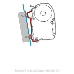 ADAPTATEUR VW CRAFTER/TRANSIT/SPRINTER pour Fiamma F45S/F45TiL/ZIP