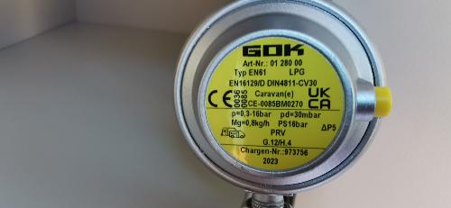 DETENDEUR GAZ VASP - SANS MANOMETRE 30mb GOK Typ EN61 PS 16 bar - droit 0,8 kg/h