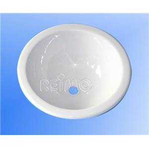 MINI LAVABO ENCASTRABLE ROND EN PLASTIQUE BLANC Ø23 cm