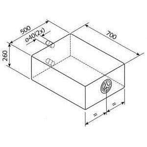 RÉSERVOIR FUSION EV 1801 - 85L - 70X50X26CM