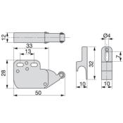 MINI LATCH - BLOCAGE AUTOMATIQUE PORTE X 2