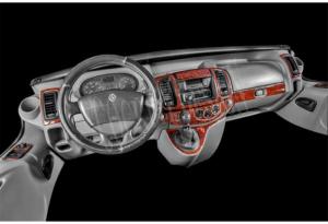 HABILLAGE TABLEAU DE BORD SILICONE- RENAULT TRAFIC 2007-2014 - 18 pièces