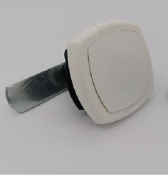 SERRURE DE COFFRE A CLAPET CARREE ZADI BLANC sans cylindre + clé