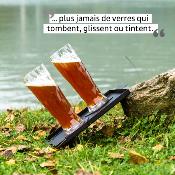 2 VERRES A BIERE PLASTIQUE 30cl SILWY® BIER AVEC SOUS-VERRE MAGNETIQUE