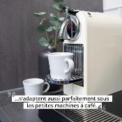 2 TASSES EXPRESSO PORCELAINE 70ml SILWY® AVEC NANO-GEL-PADS MAGNETIQUE