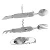 PACK RANDONNEUR - 1 GRILL + COUVERTS + PONCHO + 1 GOURDE + 1 FLASQUE 