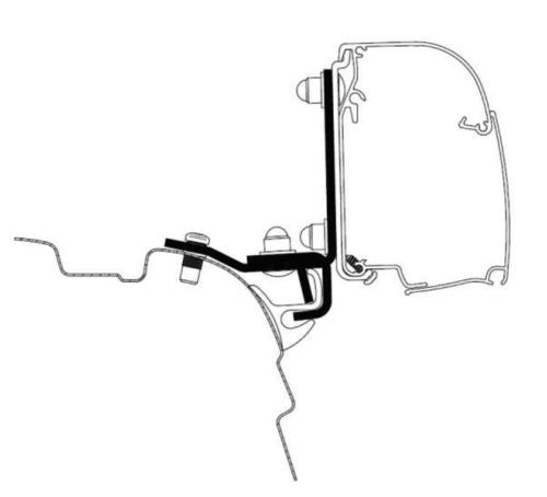 ADAPTATEUR VW T5/T6 avec multirail Brandrup tG2 pour OMNISTOR 4200 / 5200