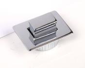 BOUTON PUSH LOCK CHROME RECTANGLE 40x30mm ZAMAK