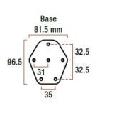 PIED DE TABLE BASE T ARTICULATION HAUTE AJUSTABLE 590-780 mm 