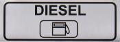 PANNEAU D'AVERTISSEMENT DIESEL L90 XH 30MM