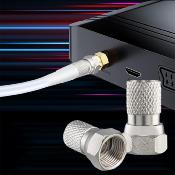 FICHE F POUR CABLE COAXIAL Ø 4 mm - 2 pièces