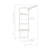 MITIGEUR DE DOUCHE CONTUR / RACCORD UNIQUICK 12mm