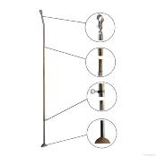 PIED DE PRESSION COURBE VERTICAL ACIER Diam 22 - DWT