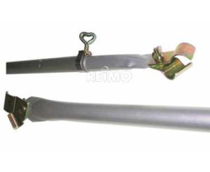BARRE FAITIERE DE TOIT E PINCES - ALU 170-250cm - Ø22/25mm