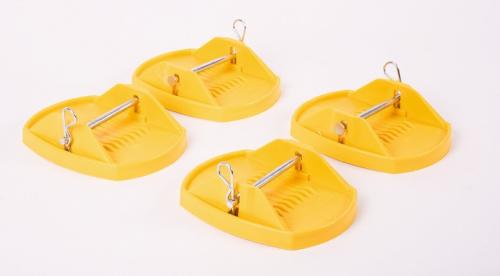 PATINS DE BEQUILLES JAUNES CARBEST - LOT DE 4