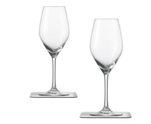 2 FLUTES A CHAMPAGNE CRISTAL SILWY® AVEC SOUS-VERRE MAGNETIQUE