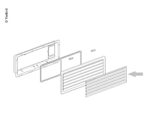 CACHE HIVER GRIS POUR GRILLE VENTILATION THETFORD (435 x 130 mm) 