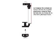 COMPAS DE FENETRE TUBULAIRE POLYPLASTIC A MOLETTE 200mm - GAUCHE