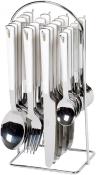 ENSEMBLE DE COUVERTS MICHELANGELO - 24 PIECES + 1 SUPPORT DE RANGEMENT INOX